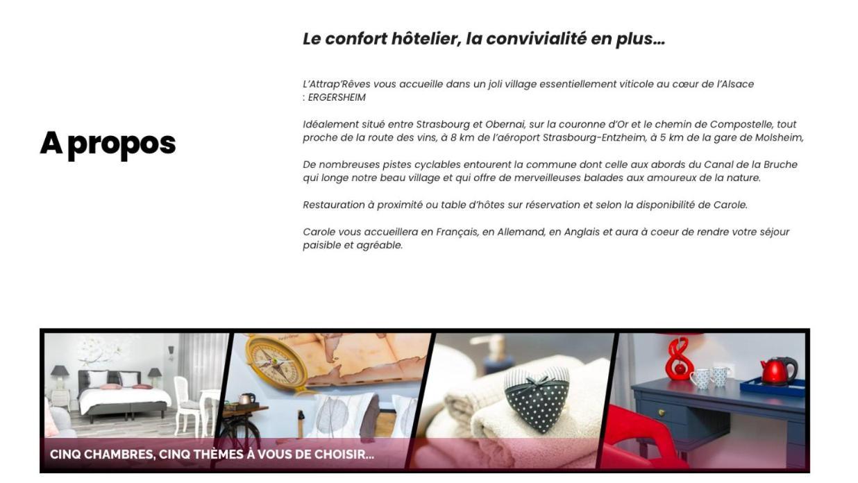 L'Attrap'Rêves : Le confort Hôtelier, la convivialité en plus Ergersheim Exterior foto